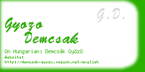 gyozo demcsak business card