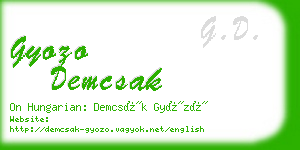 gyozo demcsak business card